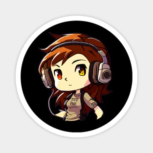Girl Video Game Character - Gamer Girl Magnet